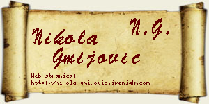 Nikola Gmijović vizit kartica